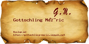 Gottschling Móric névjegykártya